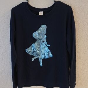 Disney Sparkly Blue Sequin Character Long Sleeve Top